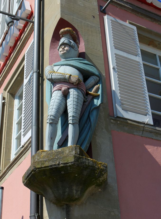 Schwaebisch Hall Germany knight statue