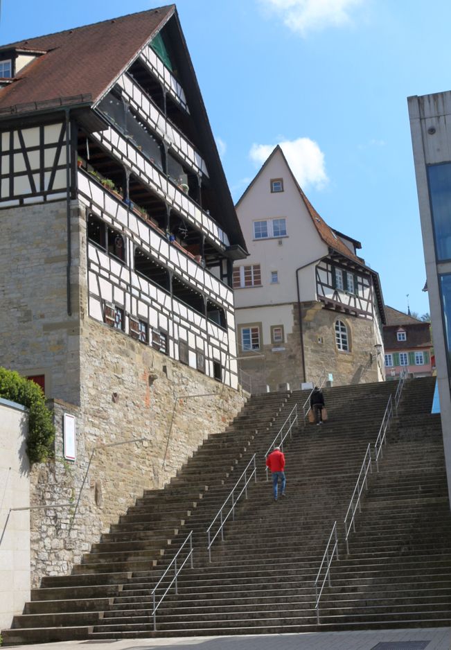 Schwaebisch Hall pedestrian stairs