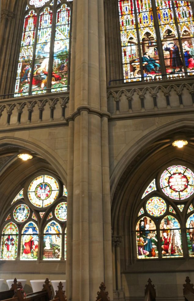 Speyer Germany memorail church stained-glass windows