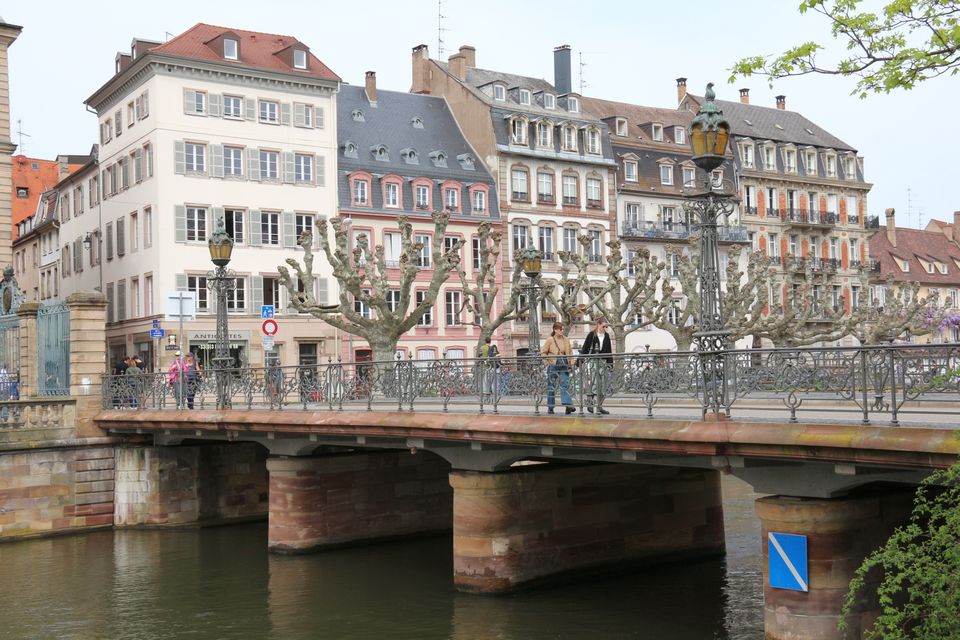 Strasbourg France bridge by Rhine palace