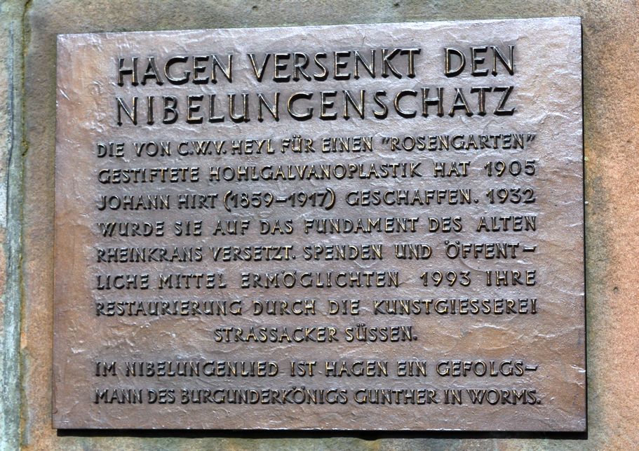 Worms Germany Hagen memorial plaque