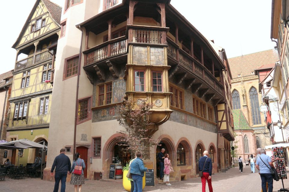historical timbered houses Colmar Alsace