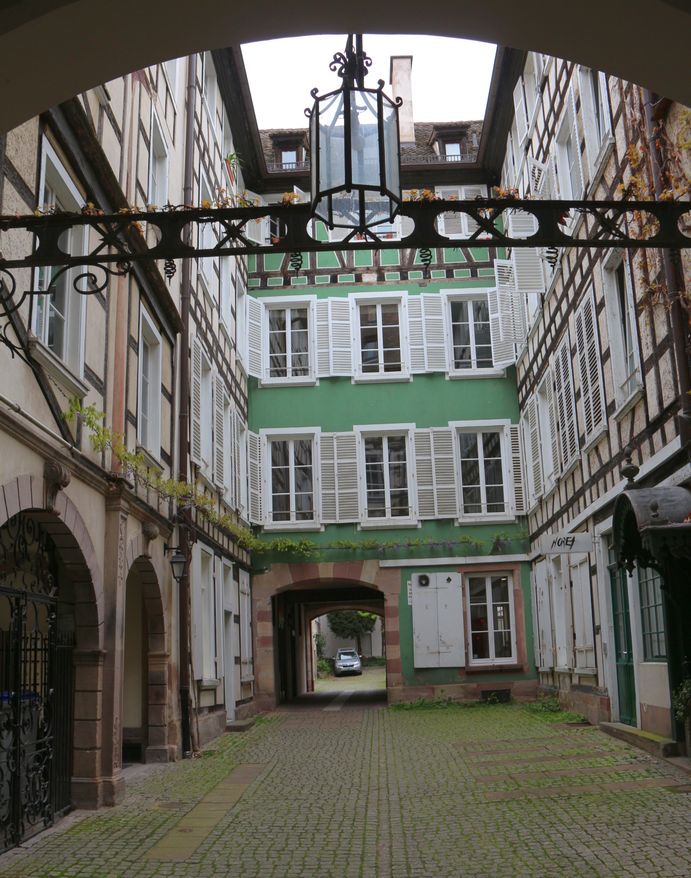 strasbourg alsace france historical building courtyard