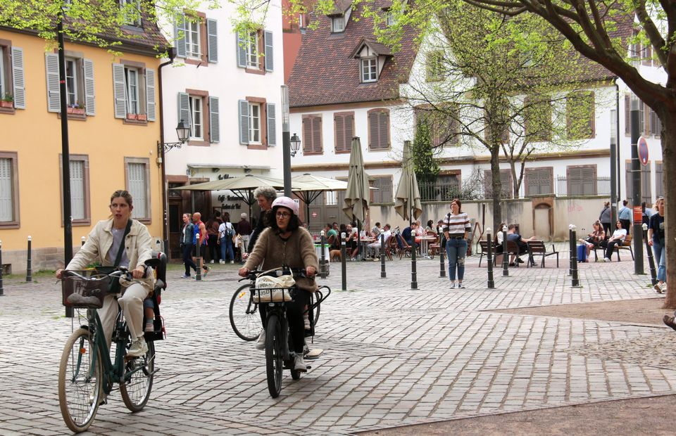 strasbourg france bicycle riders