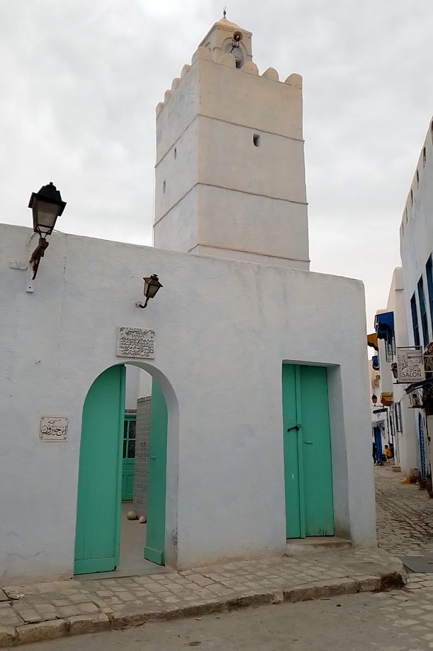 Kairouan Tunisia green doors mosque